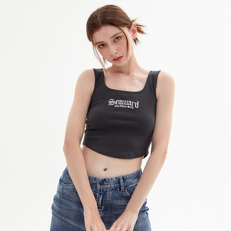 Design Sense Niche Letters Printed Camisole