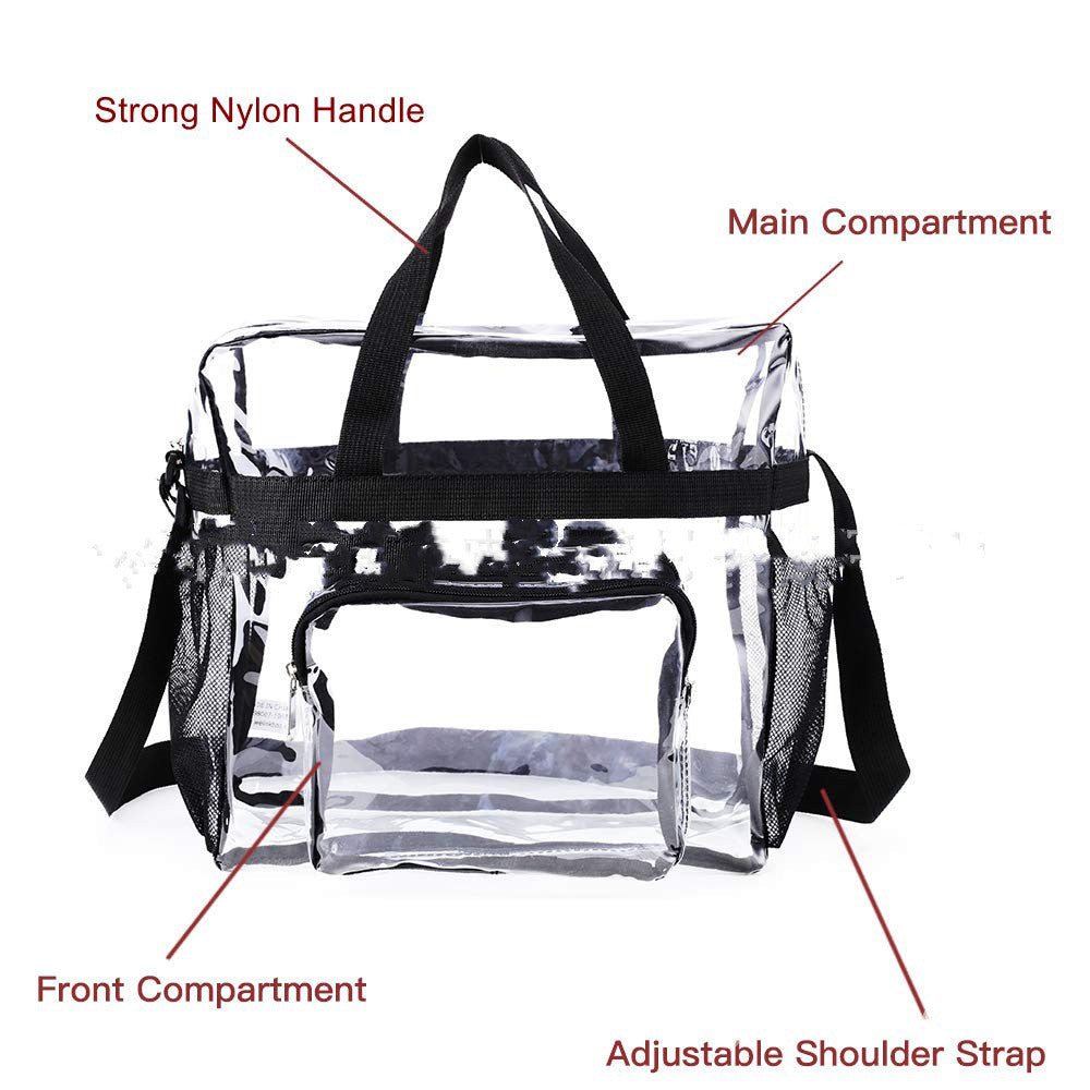 Portable Transparent Shoulder Crossbody Bag Tote Satchel Handbag For Women