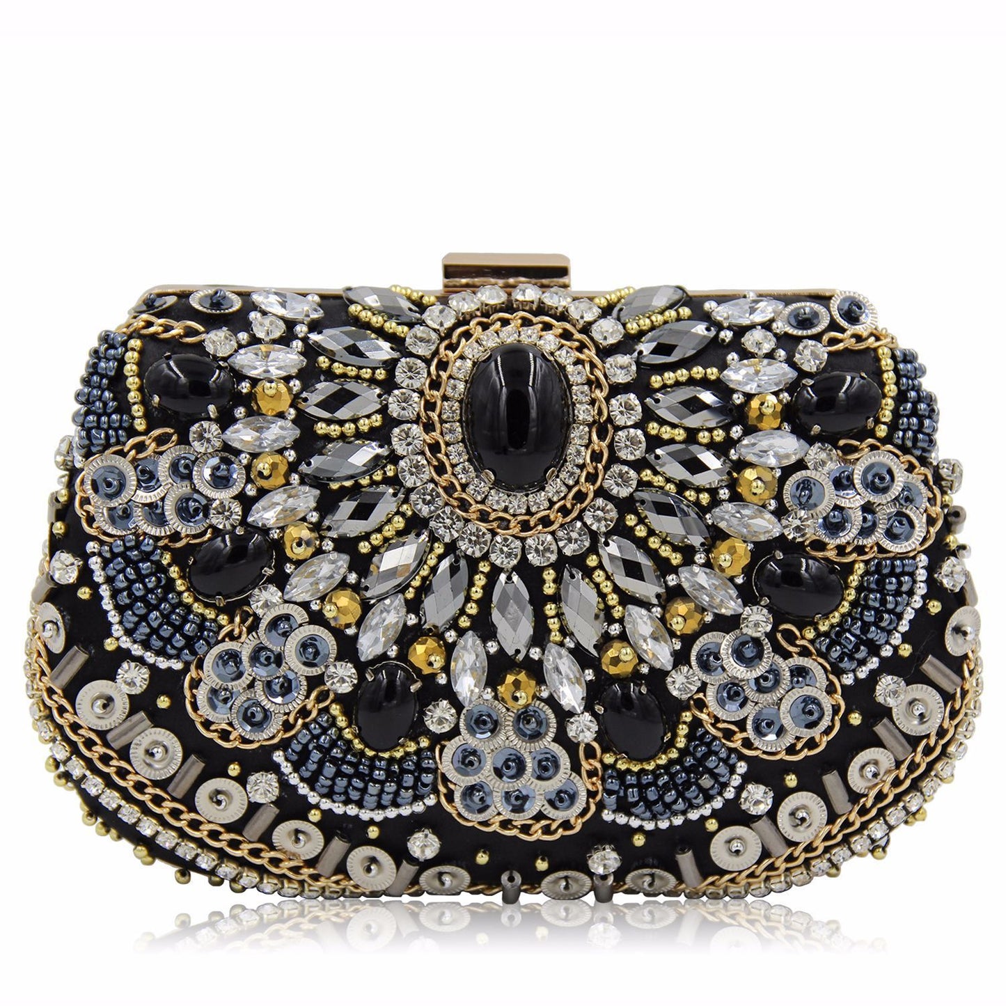 Beaded And Diamond-encrusted Dinner Lady's Banquet Handbag