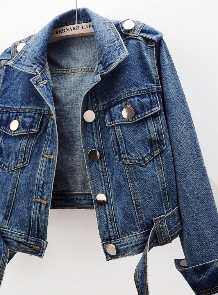 Short Sports Cotton Denim Coat