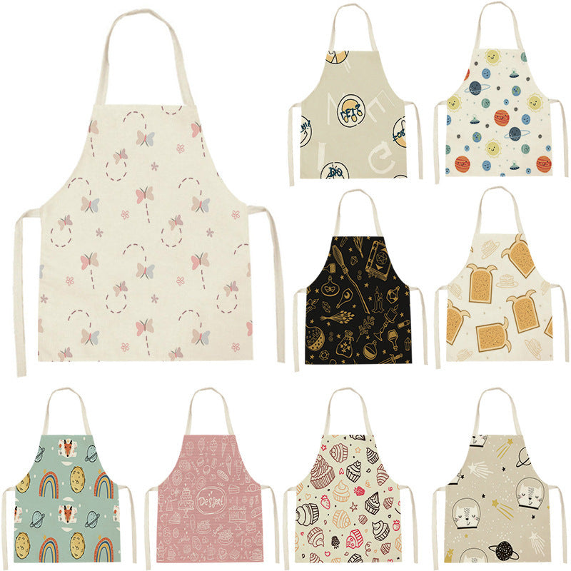 Cartoon Apron Kitchen Printing Sleeveless Blouse