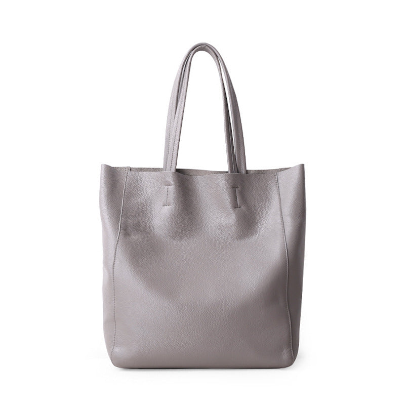 The First Layer Of Cowhide Large-capacity Tote Bag Cowhide Simple Soft Leather