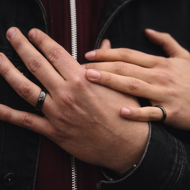 Titanium Ceramic Black Ring