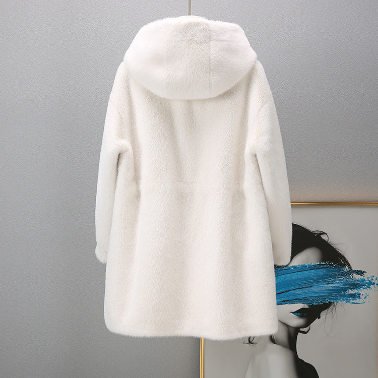 Mid-length Loose Sweater Coat Women's Thickened