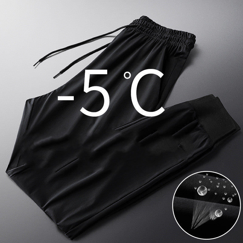 Pants Men''s Korean Fashion Summer Thin Legged Quarter Sweatpants Loose Ice Men''s Pants Versatile Casual Pants