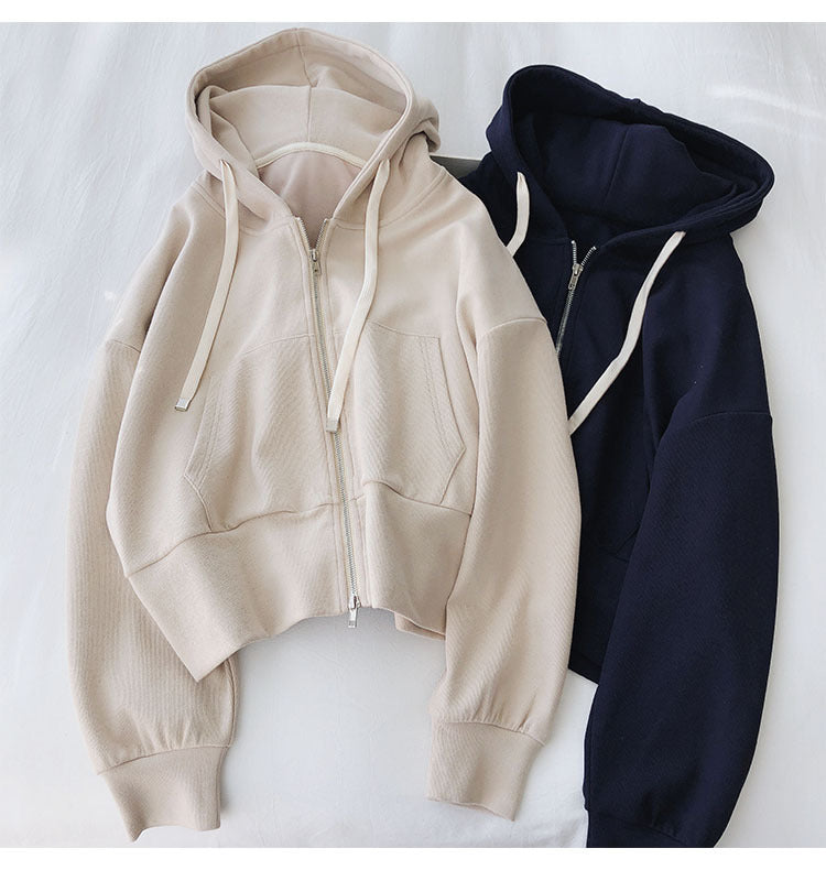 Cotton Small Hoodie Coat Women