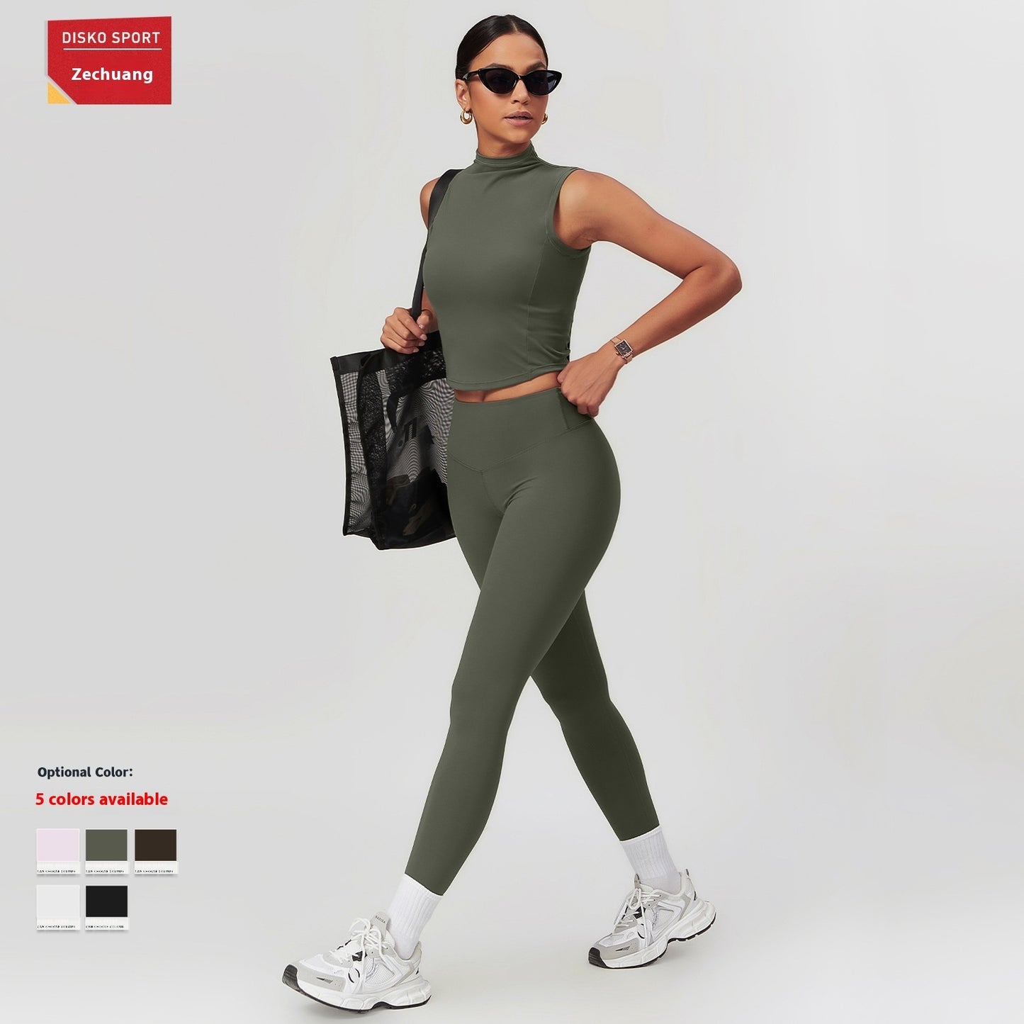 Women's Casual Sandblasting Tight Fitting Exercise Yoga Set