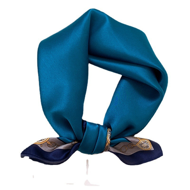 Solid Color Silk Kerchief Women