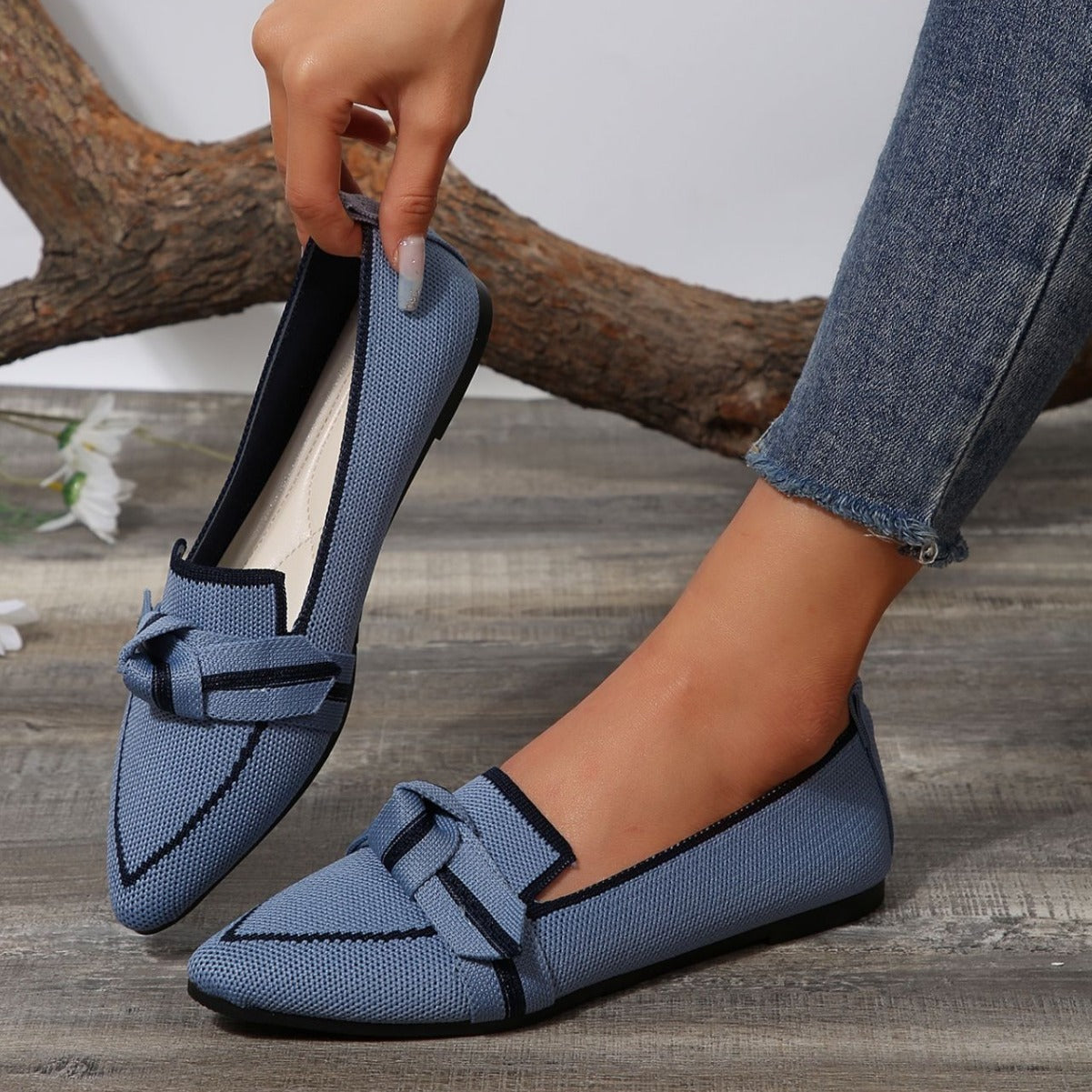 Pointed Flat Pumps Plus Size Fashion Casual Shoes