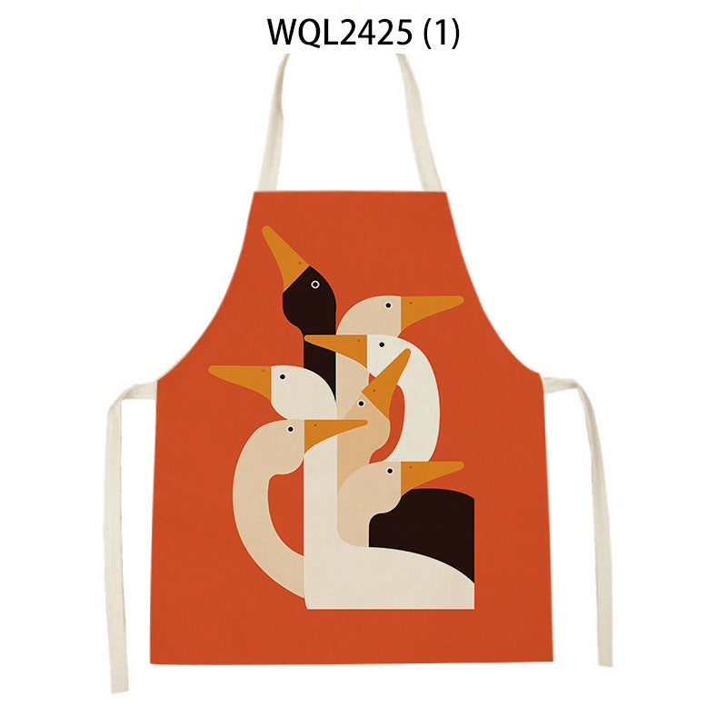 Simple Fabric Apron Kitchen Antifouling Work Clothes