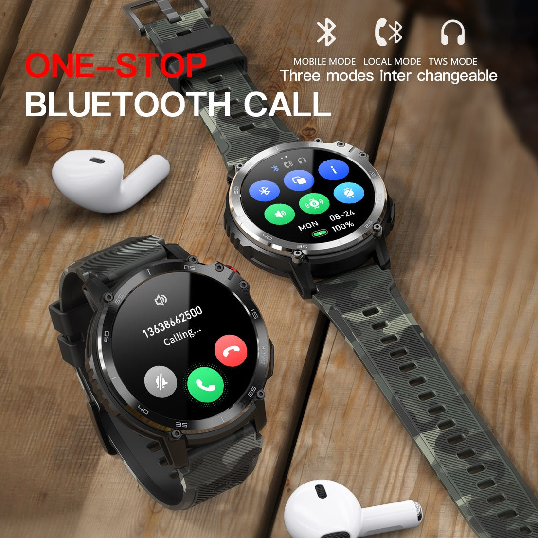 Bluetooth Call Music Three Anti-smart Watch