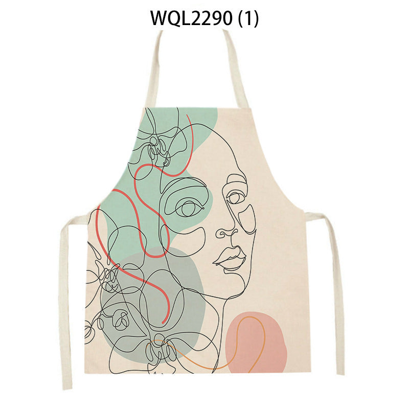 Simple Fabric Apron Kitchen Antifouling Work Clothes