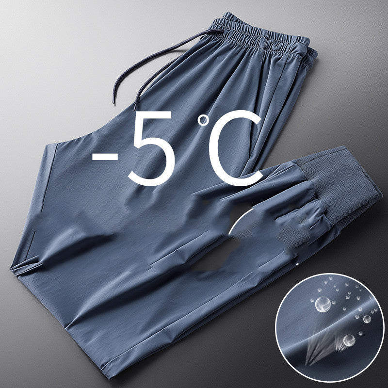 Pants Men''s Korean Fashion Summer Thin Legged Quarter Sweatpants Loose Ice Men''s Pants Versatile Casual Pants