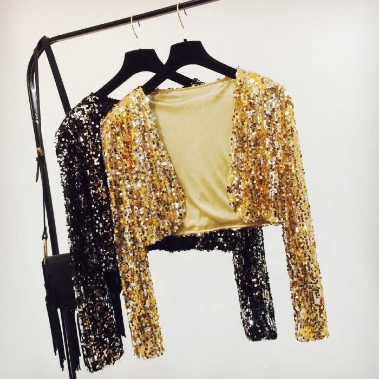 Veste de costume à paillettes à paillettes pour femmes